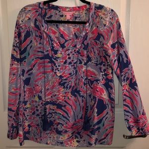 Lily Pulitzer Saria Silk Blouse